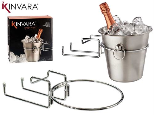 40159 BALDE GELO INOX COM SUPORTE 18CM