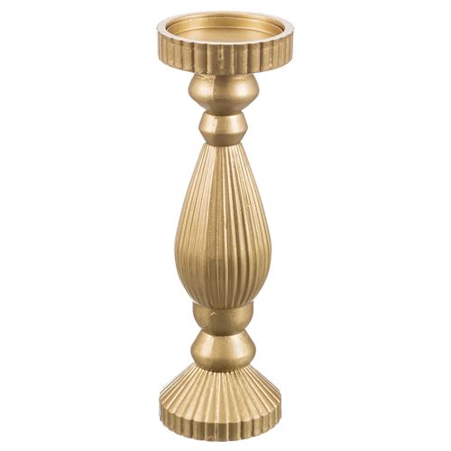 723983 CASTIÇAL MDF OURO 9,50 X 9,50 X 30,50 CM