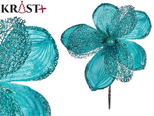 98374 FLOR NATAL AZUL 25CM