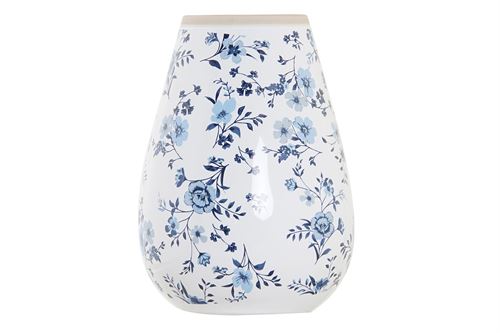 LD-191103 JARRA PORCELANA 15.5X15.5X21.5 BRANCO