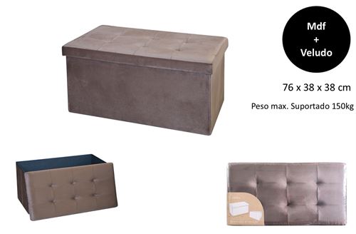24532 BANQUETAS DE VELUDO 76X38X38 CM