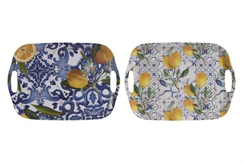 PC-211988 BANDEJA MELAMINA 40,5X29X2,5CM AZULEJOS 2 MOD.