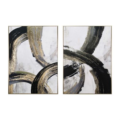370439 QUADRO MOLDURA FRANK BRILHANTE 50X70X2,5 CM