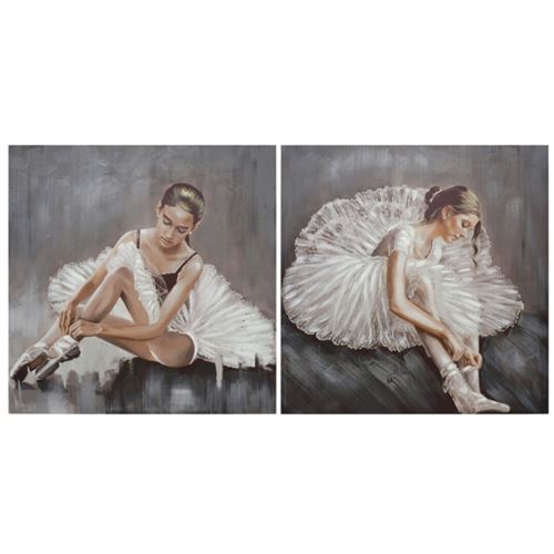 QUADRO BAILARINA 80X80X3CM