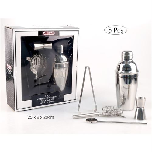 XH1064 CONJ. COCKTAIL 5PÇS AÇO INOXIDAVEL 