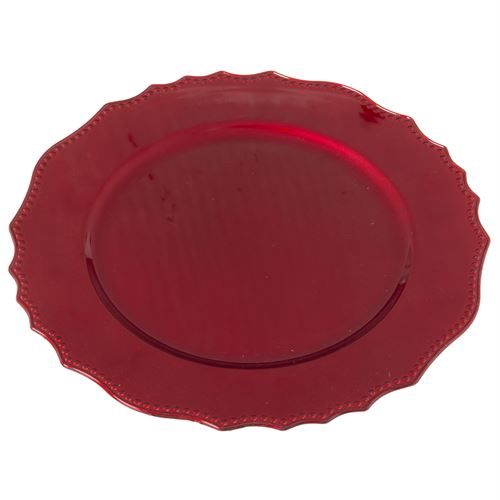 113521 PRATO MARCADOR FORMAS VERMELHO 33 X 33 X 1,50 CM