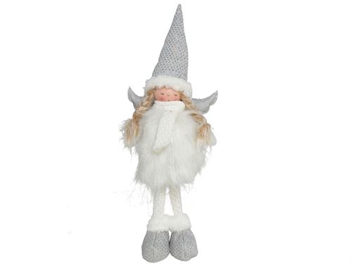 174006 FIGURA ANJO ANNE PRATA 21X13X58CM