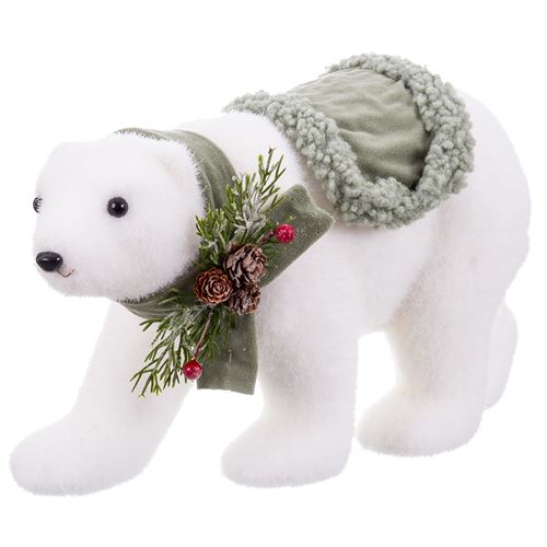 721736 URSO COM LENÇO POLYFOAM 35X16X21CM