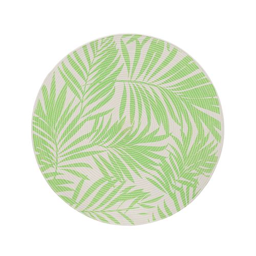 TAPETE CORDA BRANCO/VERDE 90X90X0,05CM