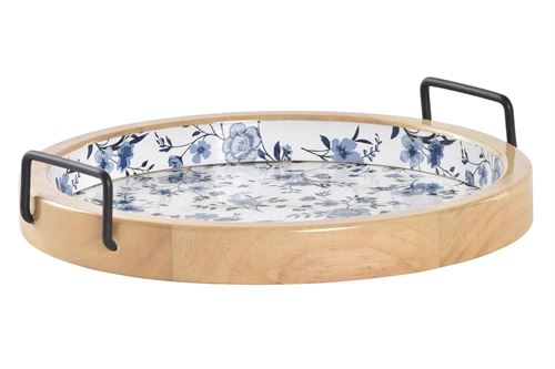 LD-191108 BANDEJA DECORACAO MDF METAL 32X32X8 BRANCO