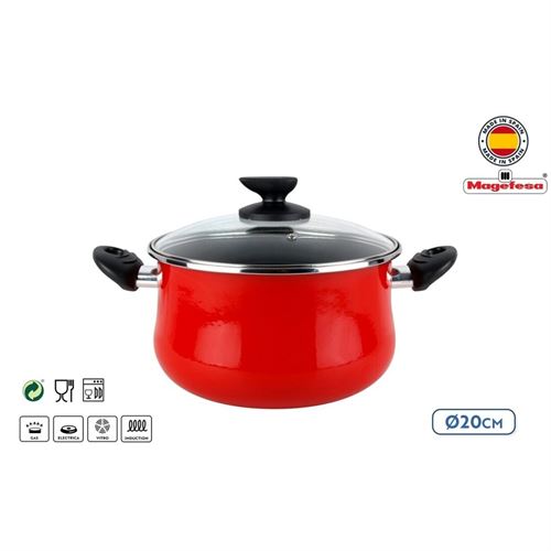 783-01114898 PANELA DE AÇO VITRIFICADO 20CM C/TAMPA VDR