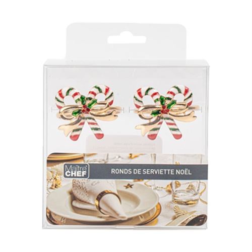 RONSER012 4PÇAS PORTA SERVILLETAS NAVIDAD AZUCAR DE CEBADA