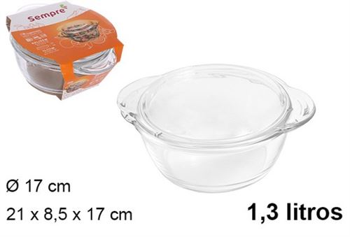 201905 CAÇAROLA VIDRO REDONDA 1,3L