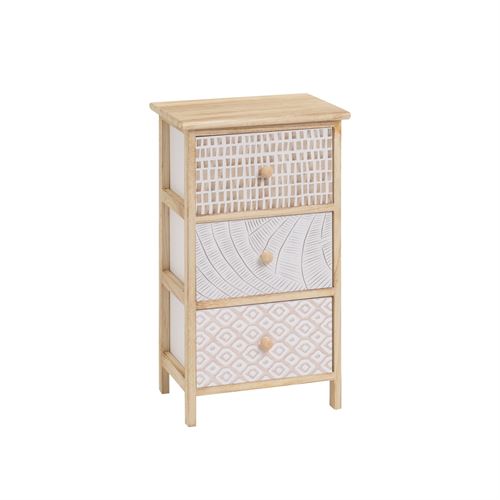 804785 MÓVEL 3 GAVETAS LAND MDF-PAULOWNIA 34 X 25 X 61 CM