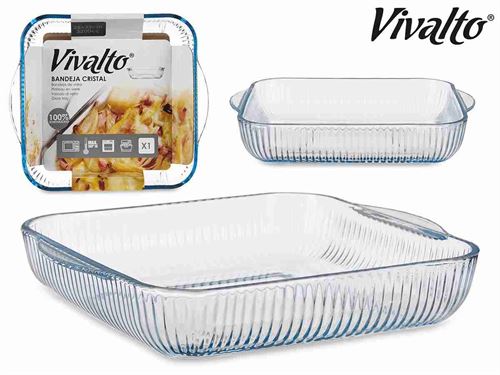 BANDEJA VIDRO QUADRADA OPTICA BOROSILICATO