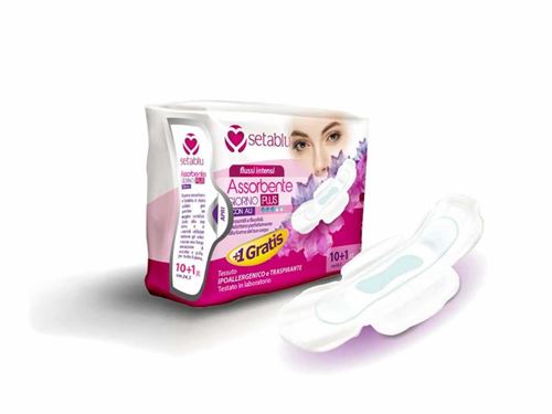 SETABLU PENSO HIGIENICO PLUS C/ALAS 24,5CM 10 APÇ 59300