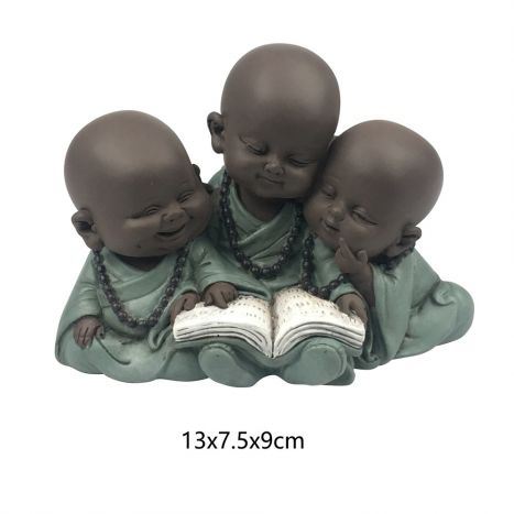 FD-190714 FIGURA RESINA 13X7,5X9 MONGES MENTA VERDE