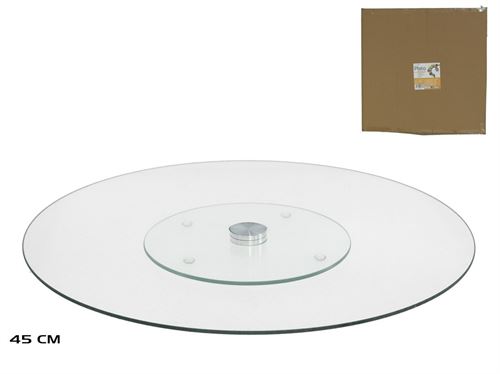 27081 PRATO GIRATÓRIO VIDRO 45CM