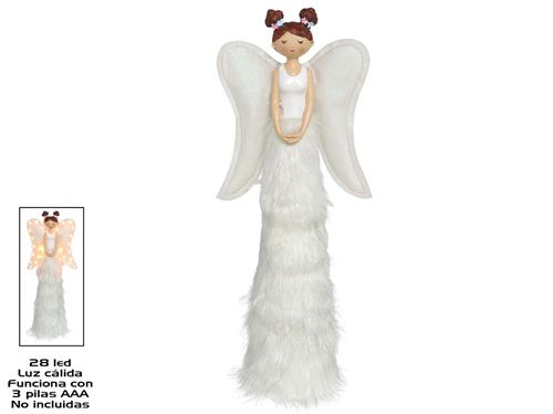 175140 ANJO DECORATIVO MICAELA 28 LED ROSA 22X14X54CM