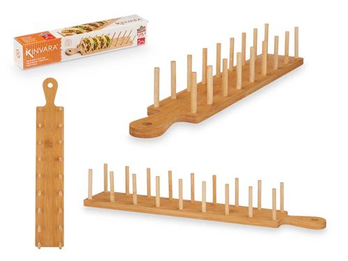 90503 SUPORTE PARA TACOS BAMBU 41X7X6CM