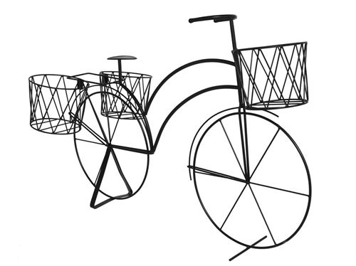 37158 BICICLETA NEGRA 3VASOS 78X42X54
