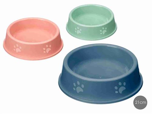 84448 COMEDOURO PLASTICO PEGADAS 21 CM SORT