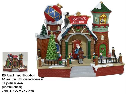 692692 CASTELO PAI NATAL LED MUSICA 38CM
