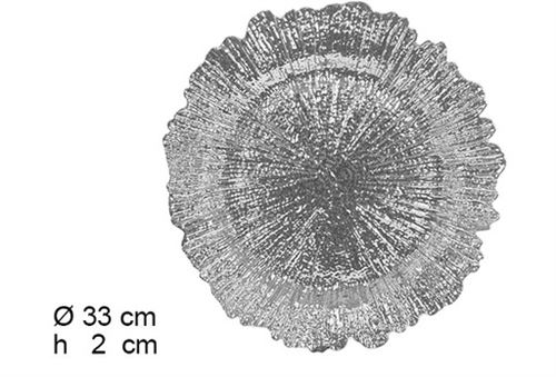 PRATO MARCADOR PRATA 33CM