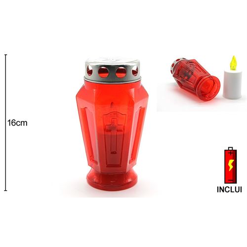 VE-70110 VELA LED CANDEEIRO VERMELHO