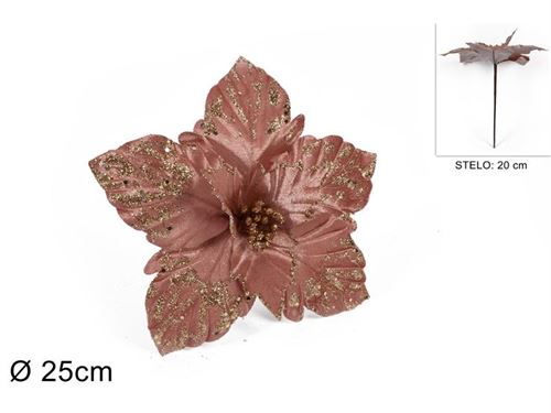128023 POESENTIA NATAL ROSA 25CM