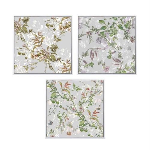 QUADRO FLOWERS 40X40X2,5CM 3 ST.