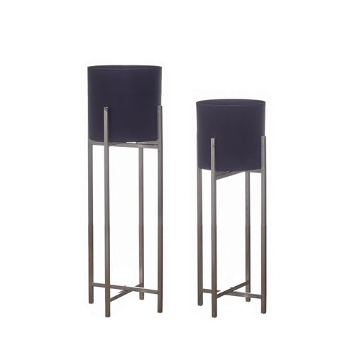 88624 CONJ. 2 VASOS METAL C/ SUPORTE C 91,00 L 30,50 A 30,50