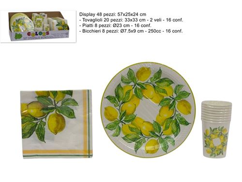 707876 PRATO/COPO/GUARDANAPO DESCARTAVEL DEC LIMAO