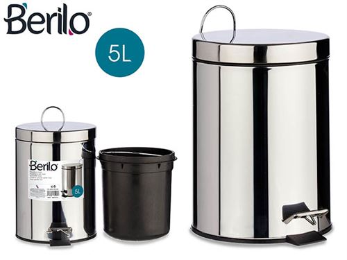 28159 BALDE INOX P/PAPEIS 5L C/PEDAL
