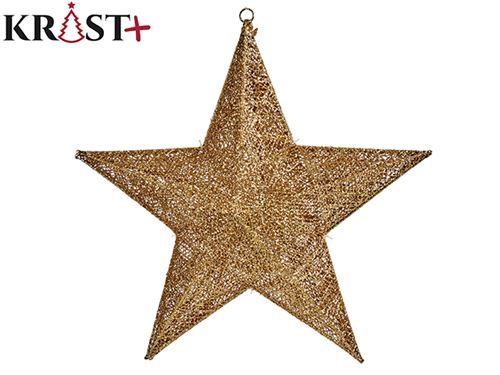 ESTRELA NATAL OURO METAL DECORATIVA 51CM