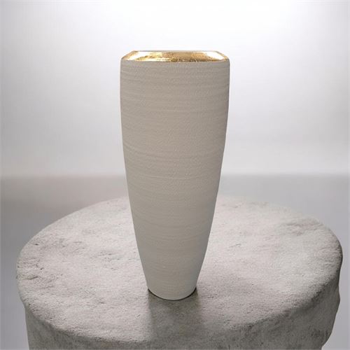 503252 JARRAO 80CM BRANCO BORADA OURO