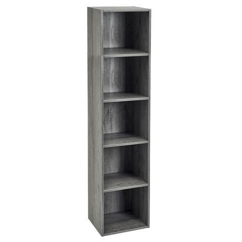 806962 ESTANTES 5 PRATELEIRAS CUBE PB CINZA 30 X 24 X 132 CM