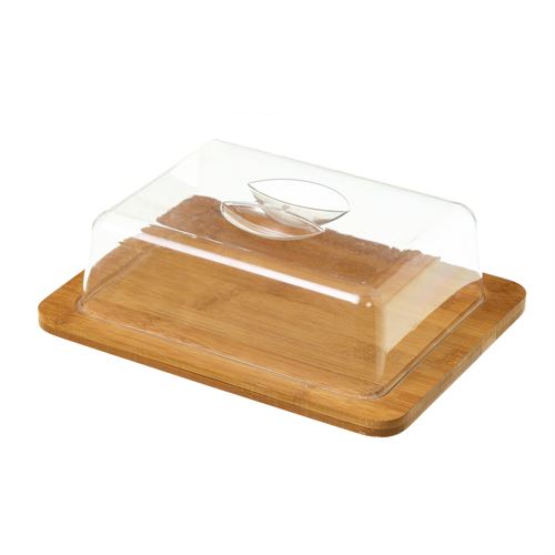 125839 BANDEJA TAMPA BAMBU 26X20X7,5CM