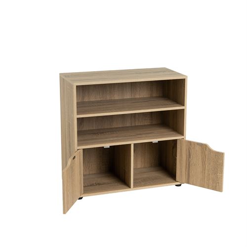 807493 ESTANTE 2 PRATELEIRAS 2 PORTAS CUBE 60X30X60CM