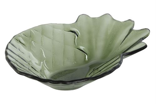 BD-212890 CENTRO MESA VIDRO 24X17X5CM ANANAS 2MODELO