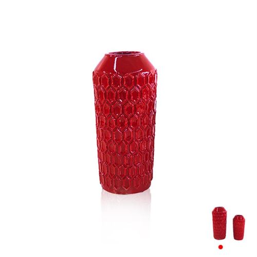 12626252 JARRA DEC. CERAMICA VERMELHA 16X16X33CM 920E-A1718