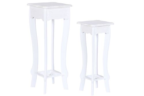 MB-204795 MOVEL AUXILIAR SET2 MDF 30X30X76,5CM BRANCO