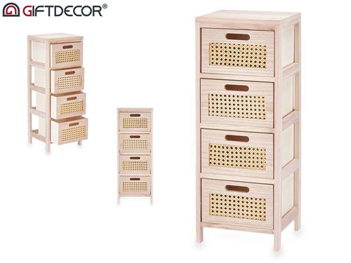 93290 MOVEL MDF RATTAN 25 x 27 x 73 cm.