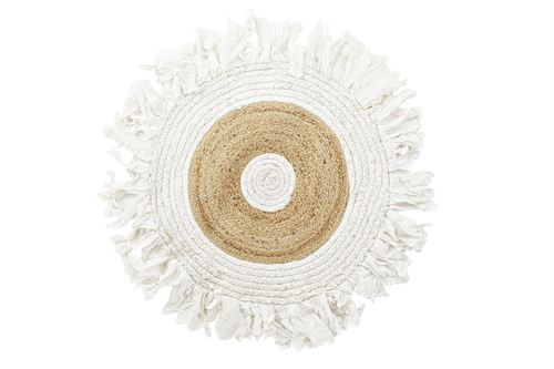 TX-187575 TAPETE ALGODAO RAFIA 90X90X1 2100 GSM, FRANJAS