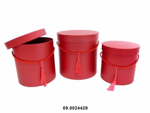 09.W6807-RD CAIXA CARTAO RED.VERMELHA 23X23CM SET.2