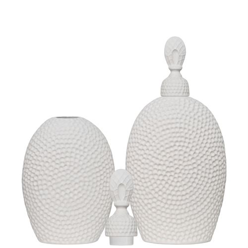 C105B- JARRA ELEGANCE BRANCA 40CM