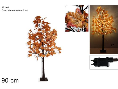643693 ARVORE FOLHAS OUTONO 90CM 36 LED