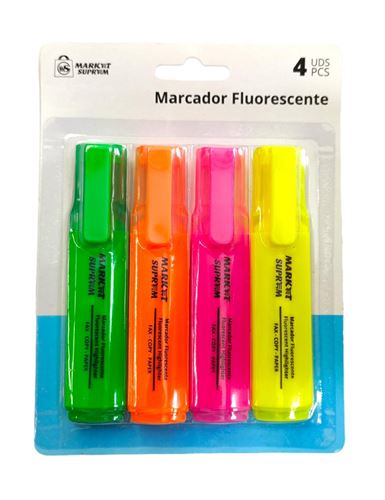 MARCADORES FLOURESCENTES C/4