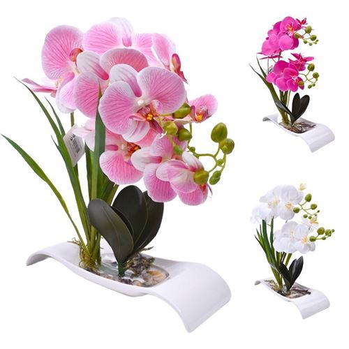 91025 VASO C/FLOR ARTIFICIAL 40CM 2439-102