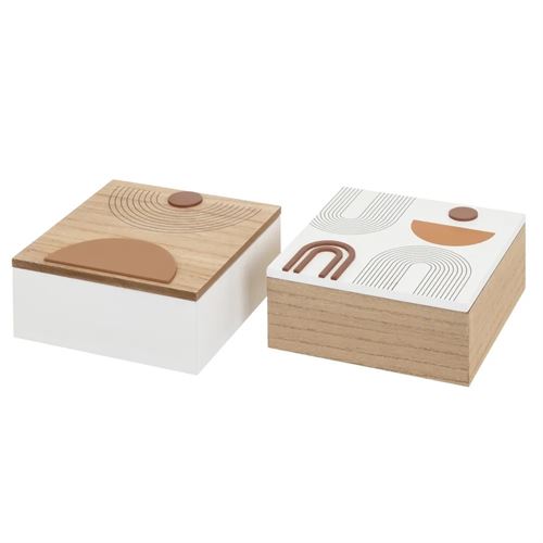 805789 CAIXA  ARCH MOTIF MDF 20 X 20 X 9 CM 2MODELOS